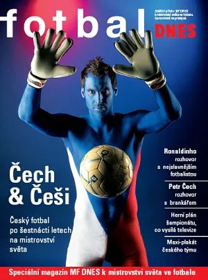 Titulka speciálního magazínu MF DNES k MS 2006 s Petrem Čechem